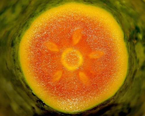 Ripe Papaya fruit slices